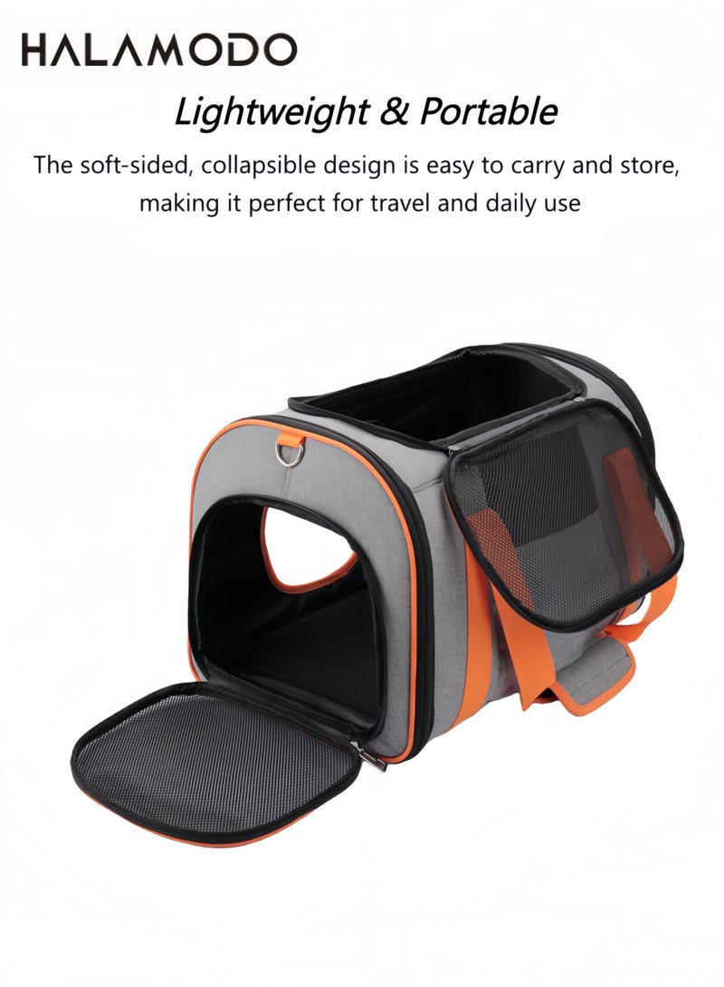 Halamodo Cat Carriers Dog Carrier Pet Carrier for Small Medium Cats Dogs Puppies, TSA Airline Approved Small Dog Carrier Soft Sided, Collapsible Travel Puppy Carrier - Image 4