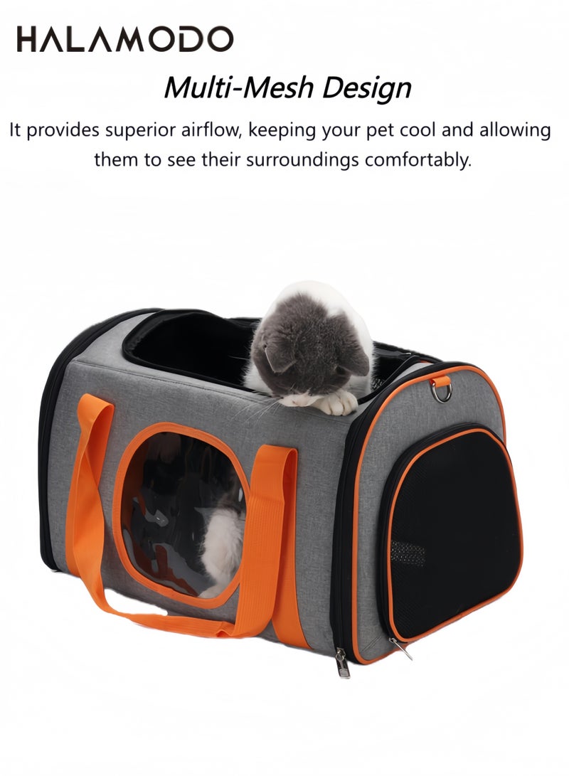 Halamodo Cat Carriers Dog Carrier Pet Carrier for Small Medium Cats Dogs Puppies, TSA Airline Approved Small Dog Carrier Soft Sided, Collapsible Travel Puppy Carrier - Image 3