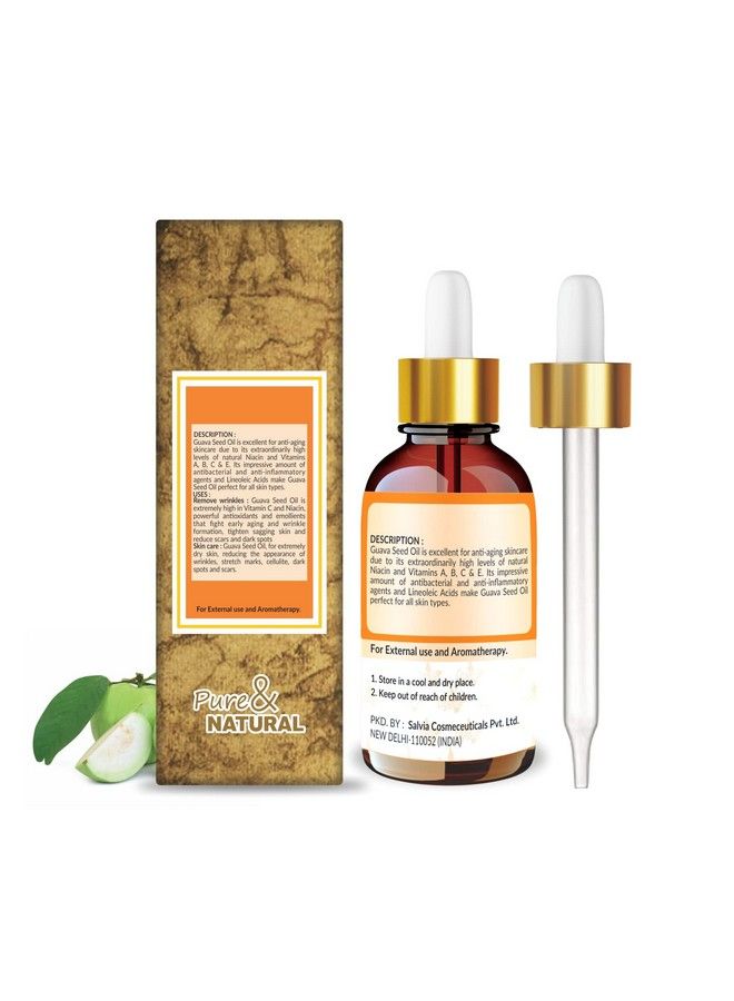 CRYSALIS Guava (Psidium Guajava) ;100% Pure & Natural Undiluted Carrier Oil Organic Standard/Cold Pressed Oil For Glowing Skin Healthy Hair Nourished Face Rich In Omega 350Ml With Dropper - Image 3