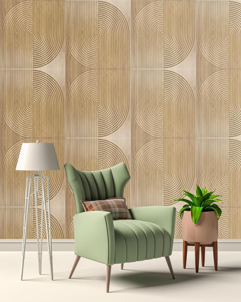 ASKCREW 3D Aura PVC Wall Panels for Home, Living Room, cafes (50x50 cm) (Cover Area 2.7 feet) - Image 2