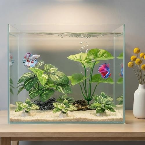 UreverFins 10 PCS Aquarium Decorations Silk Aquarium Plants Betta Fish Tank Decor Artificial Fish Tank Decorations Plants for Betta, Goldfish, Turtle & Reptile Tanks Ornament Accessories - Image 4