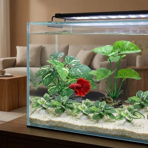UreverFins 10 PCS Aquarium Decorations Silk Aquarium Plants Betta Fish Tank Decor Artificial Fish Tank Decorations Plants for Betta, Goldfish, Turtle & Reptile Tanks Ornament Accessories - Image 5