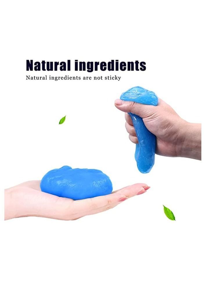 Cleaning Gel for Car, 1Pack Blue Car Dusting Mud Universal Soft Glue Cleaner, Used Dust Removal and of Air Conditioning Vents, Printers, Laptop Keyboards, Crevices - Image 3
