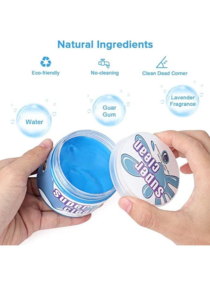 Cleaning Gel for Car, 1Pack Blue Car Dusting Mud Universal Soft Glue Cleaner, Used Dust Removal and of Air Conditioning Vents, Printers, Laptop Keyboards, Crevices - Image 4