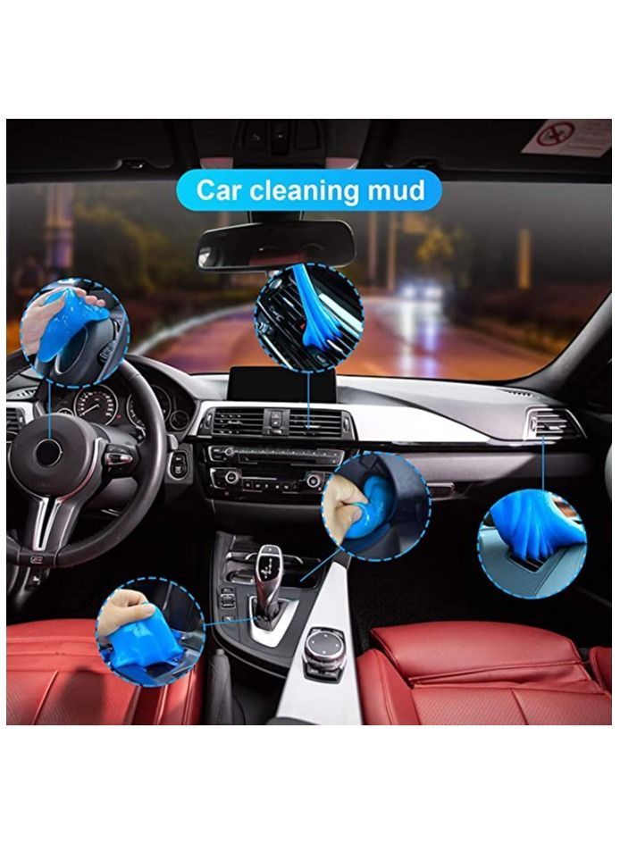 Cleaning Gel for Car, 1Pack Blue Car Dusting Mud Universal Soft Glue Cleaner, Used Dust Removal and of Air Conditioning Vents, Printers, Laptop Keyboards, Crevices - Image 5