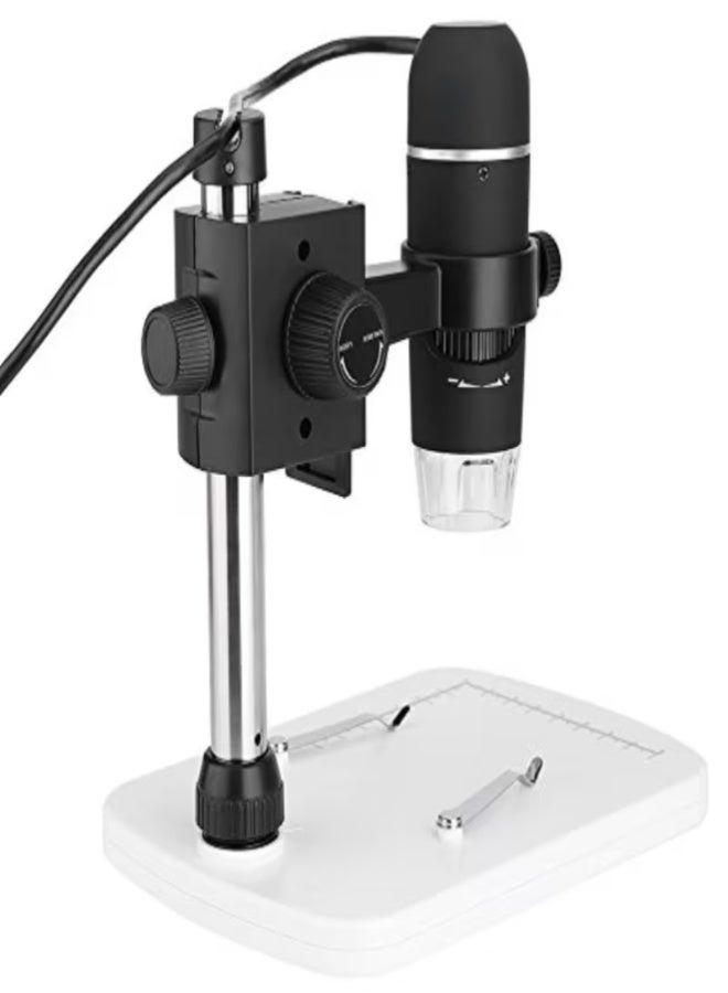 ميكروسكوب رقمي USB 20X-300X – كاميرا HD 5 ميجابكسل، إضاءة LED قابلة للتعديل، وظيفة القياس، مع قاعدة – ميكروسكوب محمول للمنزل، المدرسة، المختبر والاستخدام المهني - Image 5