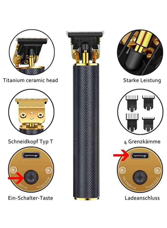 ELTRAZONE Hair Clippers for Men, Hair Trimmer, Low Noise Cordless T-Blade Trimmer Edgers Hair Clippers, Metal Body Cutting - Image 2