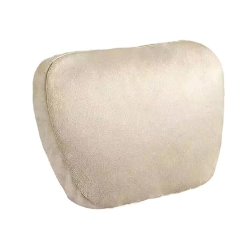 MIZZEO Pack of 2 Ergonomic Car Headrest Pillows - Adjustable Support for Comfortable Travel - Perfect for Long Drives! (Beige) - Image 2