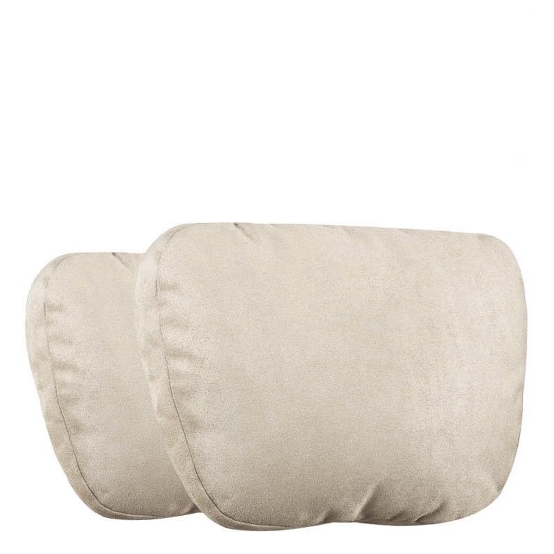 MIZZEO Pack of 2 Ergonomic Car Headrest Pillows - Adjustable Support for Comfortable Travel - Perfect for Long Drives! (Beige) - Image 1