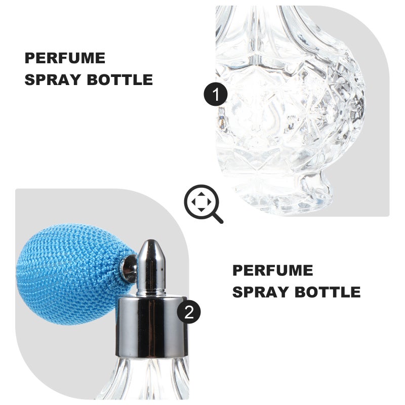 80ml Perfume Bottle Short Spray Tassels Pump Refillable Glass Bottle - Image 4