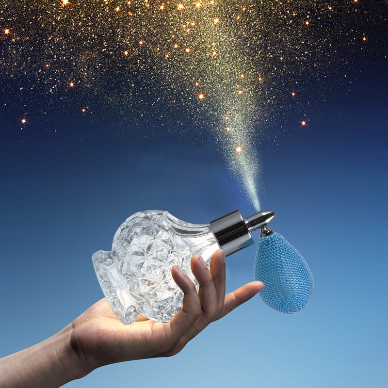 80ml Perfume Bottle Short Spray Tassels Pump Refillable Glass Bottle - Image 1