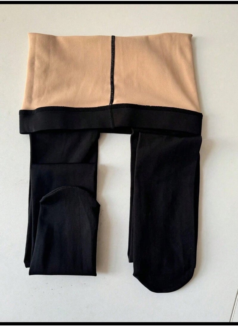 Shein Black stocking lined with Beige Shein  - Image 4