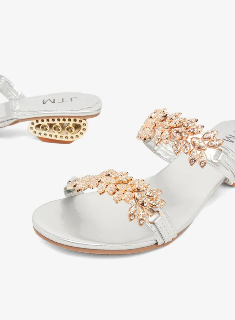 Take Two Women Silver Embellished Sandals