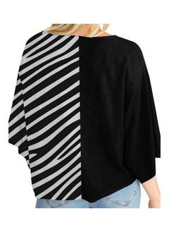NIBEMINENT V-Neck Casual Shirts Black/White  - Image 2