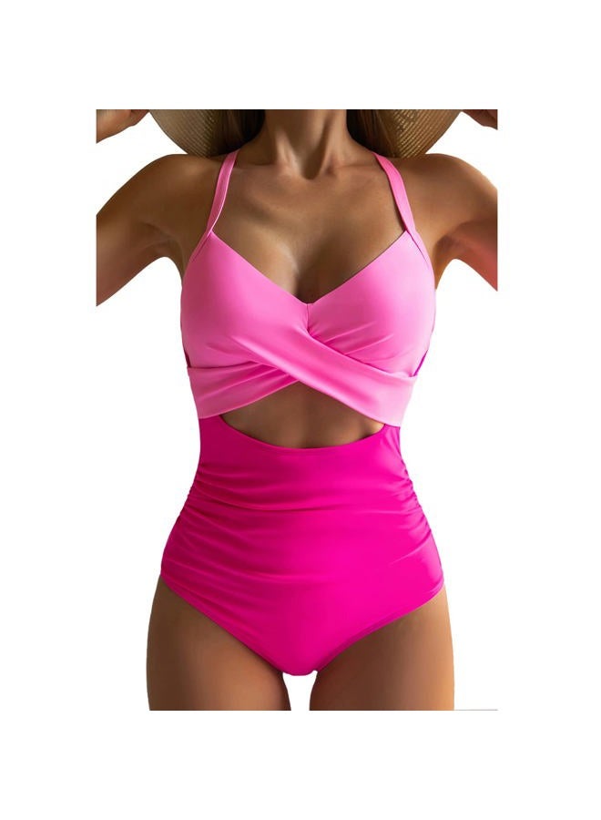 Eomenie Women's One Piece Swimsuits Tummy Control Cutout High Waisted Bathing Suit Wrap Tie Back 1 Piece Swimsuit - Image 1