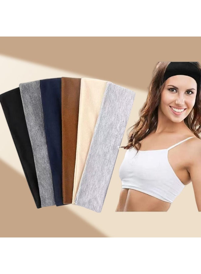 7 PCS Non Slip Fashion Sports Hair Bands for Women's Hair Soft Cotton Cloth Stretchy Headbands - Image 3