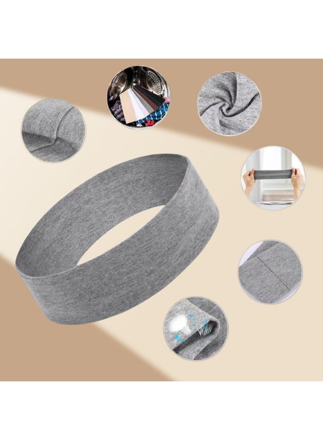 7 PCS Non Slip Fashion Sports Hair Bands for Women's Hair Soft Cotton Cloth Stretchy Headbands - Image 2