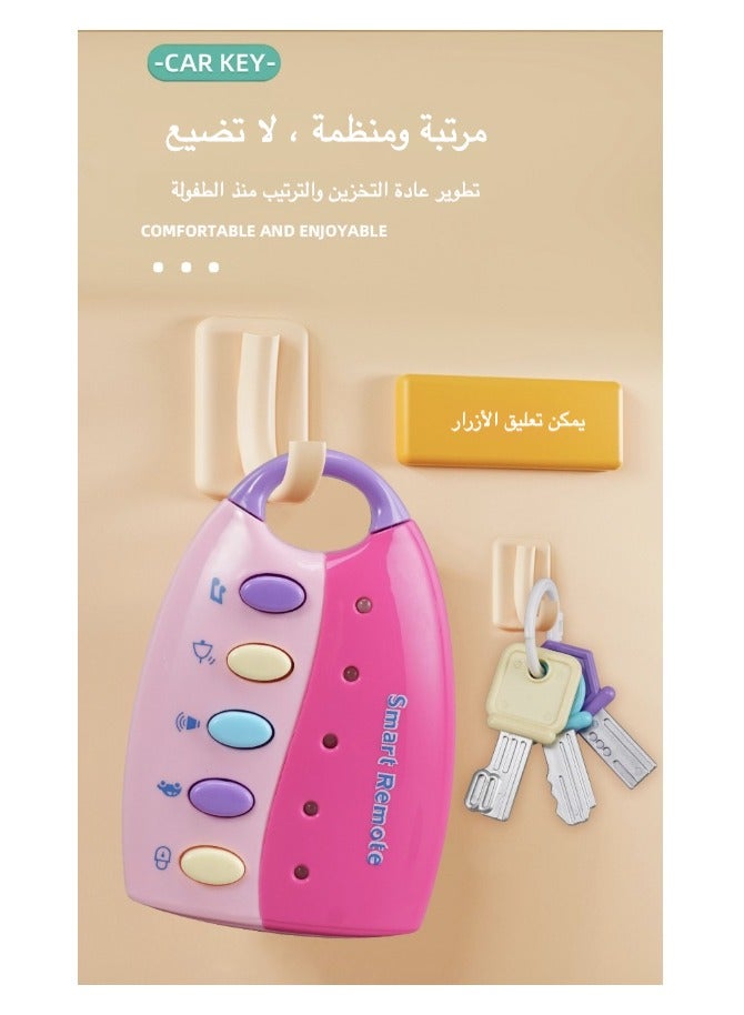 Baby Early Learning Remote Toy - Musical Car Keys with Lights & Sounds for Sensory Development - Image 3