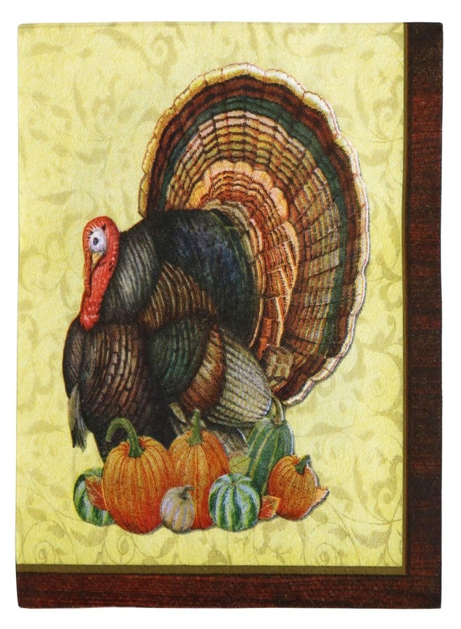 Iconikal Disposable Paper Thanksgiving Party Napkins, Harvest Turkey, Beverage Cocktail Dessert Size, 80-Count - Image 1