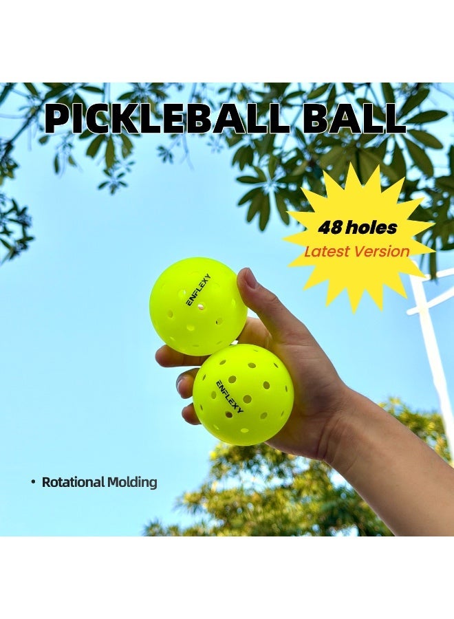 ENFLEXY 6pcs Rotational molding 48 holes professional competition level Pickleball ball with  PE material - Image 1