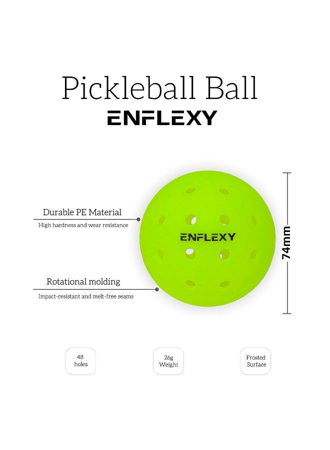ENFLEXY 6pcs Rotational molding 48 holes professional competition level Pickleball ball with  PE material - Image 3