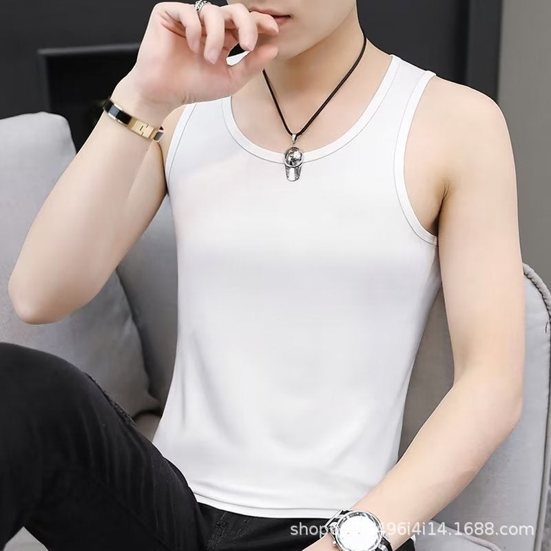 2023 Mens Long Sleeve T-Shirt V-Neck Slim Fit Autumn Vest White 