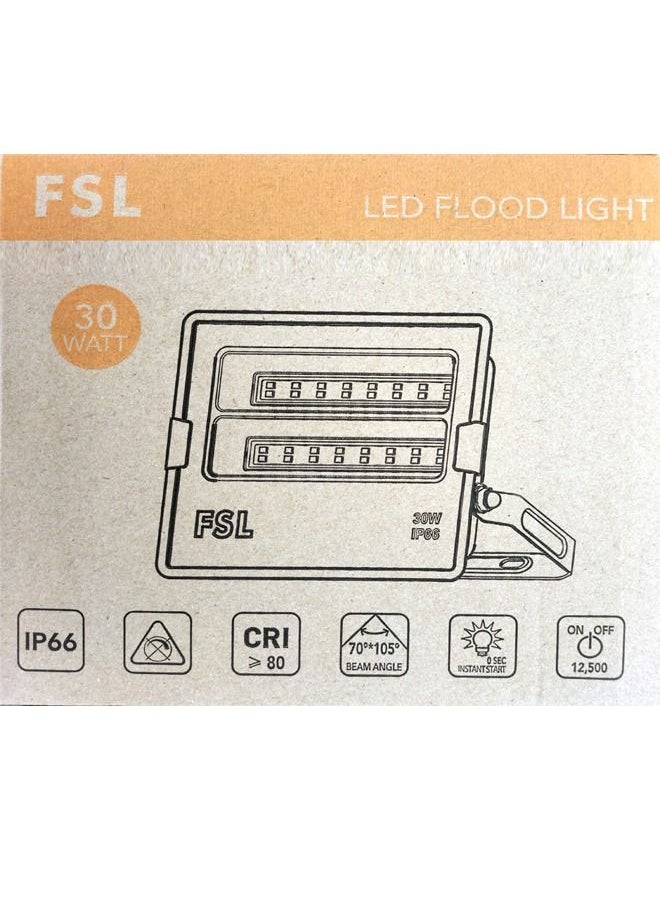 FSL 30W Flood Light White 2 Pcs  - Image 2