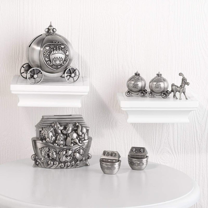 Lillian Rose Keepsake Pewter Tooth and Curl Box, Fairytale Coach,2x5 Inch (Pack of 1) - Image 3