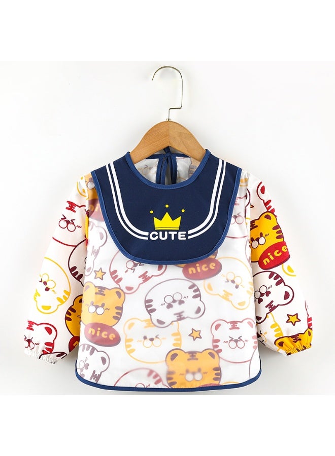 DOOKOO 2PCS Baby Bibs, Unisex Babies Feeding Bib, Waterproof Long Sleeve Bib Apron Set with Sleeves, with Cute Cartoon Pattern, for Infants Children Feeding Or Playing Painting - Image 3