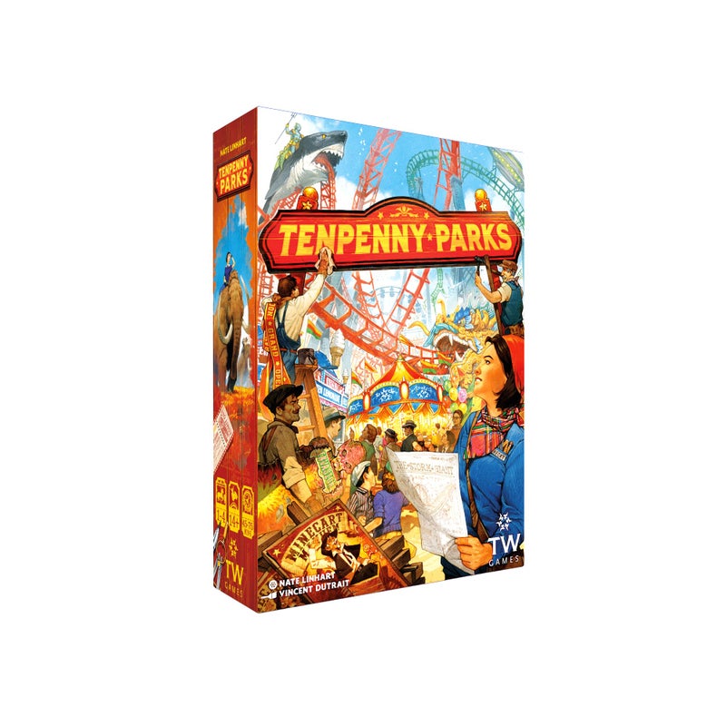Thunderworks Games Tenpenny Parks Board Game  Build The Best Theme Park  Beautiful Amusement Park Strategy Worker Placement Family Euro Game  4575 Minutes for 14 Players Ages 14 by Thunderworks Games - Image 2