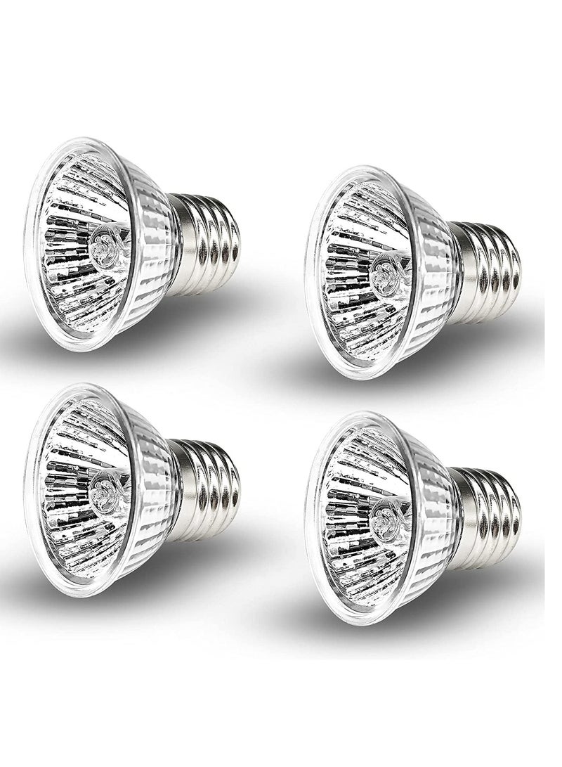 Heat Lamp Bulb: 4-Pack 50W UVB Reptile Heating Bulb for Aquarium Aquatic. - Image 1