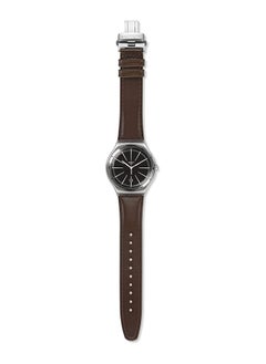 Swatch Unisex Watch Stainless Steel Leather Quartz LONELY VINTAGE  - Image 2