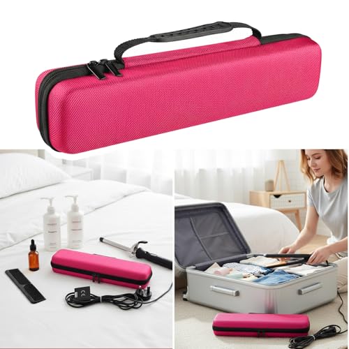 Faylapa Hard Carry Travel Case for Classic Hair Straightener Curling Irons Styler,Hair Straightener EVA Case for Vacation(Accessories Not Include,Pink) - Image 4