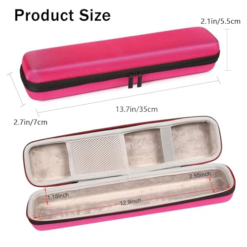 Faylapa Hard Carry Travel Case for Classic Hair Straightener Curling Irons Styler,Hair Straightener EVA Case for Vacation(Accessories Not Include,Pink) - Image 2