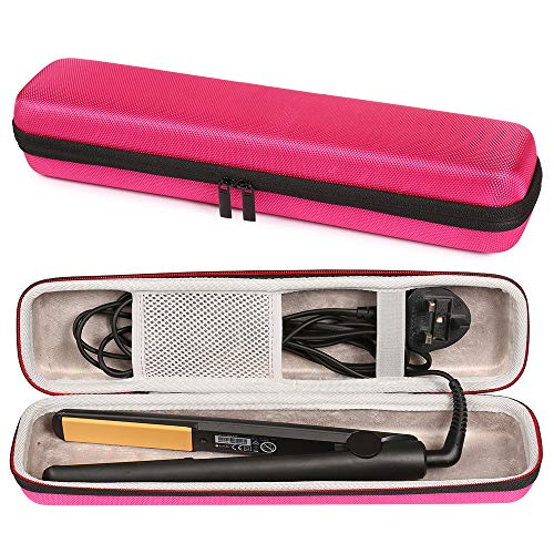 Faylapa Hard Carry Travel Case for Classic Hair Straightener Curling Irons Styler,Hair Straightener EVA Case for Vacation(Accessories Not Include,Pink) - Image 1