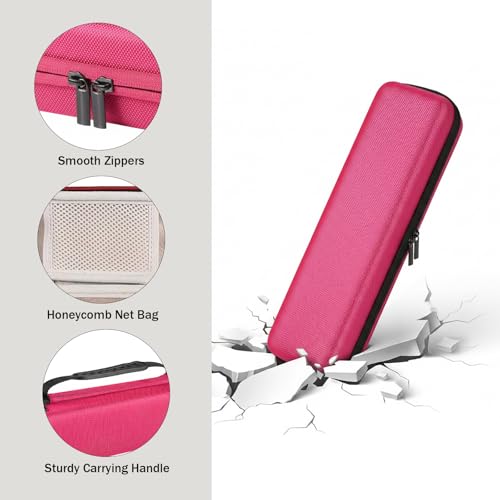 Faylapa Hard Carry Travel Case for Classic Hair Straightener Curling Irons Styler,Hair Straightener EVA Case for Vacation(Accessories Not Include,Pink) - Image 5