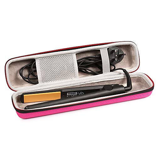 Faylapa Hard Carry Travel Case for Classic Hair Straightener Curling Irons Styler,Hair Straightener EVA Case for Vacation(Accessories Not Include,Pink) - Image 3