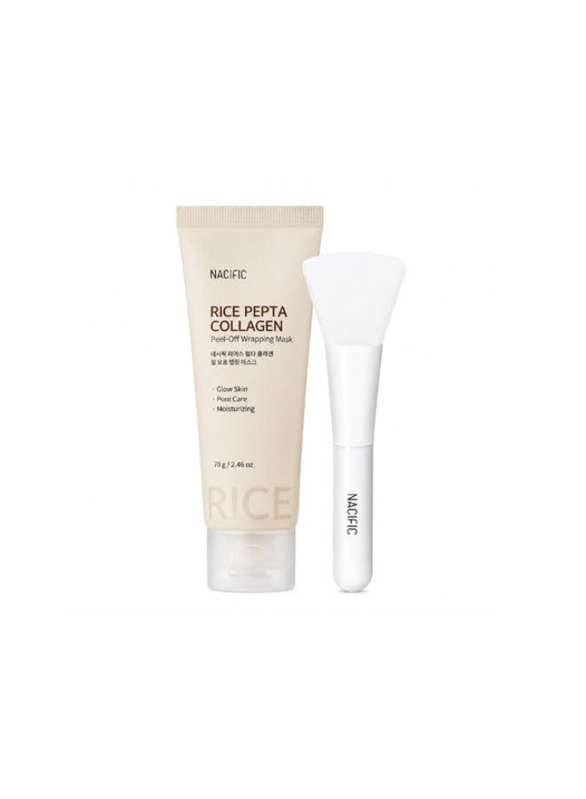 NACIFIC Rice Pepta Collagen Peel-Off Wrapping Mask for Hydration, Radiance & Pore Care - 70g - Image 2