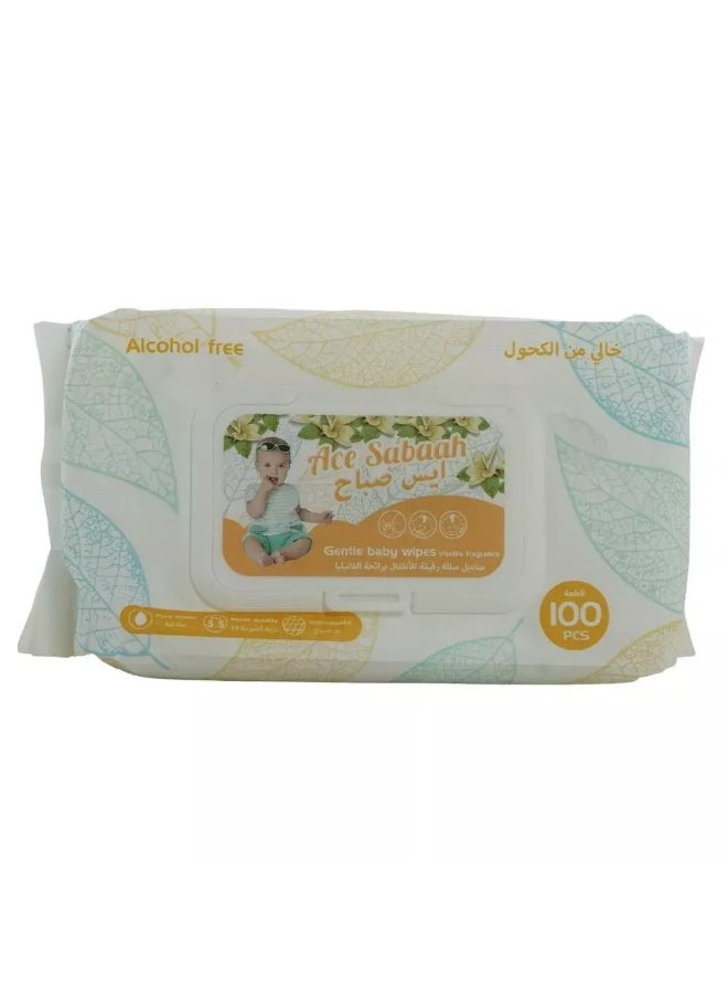 Ace Sabah Ace Sabah Gentle Baby Wipes with Vanilla Fragrance- 100 Pieces  - Image 1