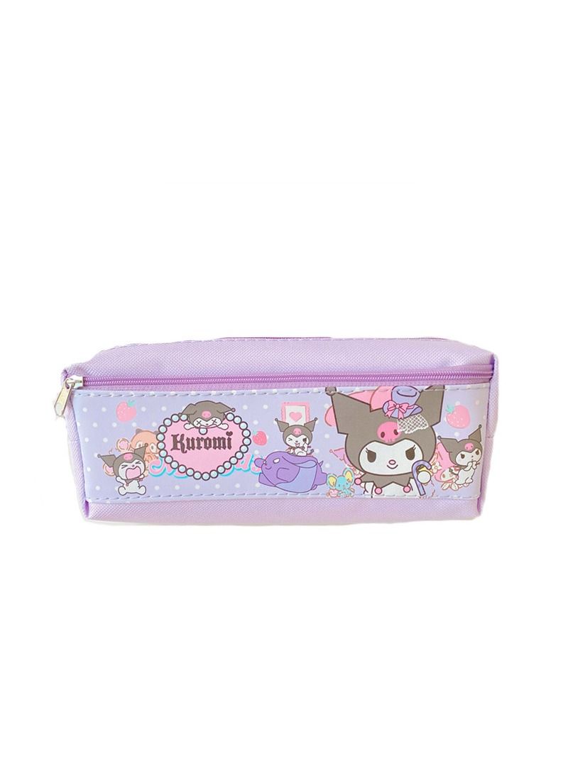 Kuromi Pencil Case Cinnamoroll My Melody Pencilcase Cartoon Kawaii Jelly Transparent Large Capacity Student Stationery Storage