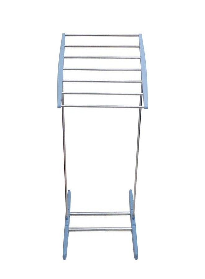 Sevia Multi-Functional Stainless Steel Mobile Towel Rack Mobile Foldable Balcony Towel Stand, Save Space Rack for Drying Holder, Floor-Standing Mini Cloth Rack, Indoor and Outdoor (Multicolor) - Image 1
