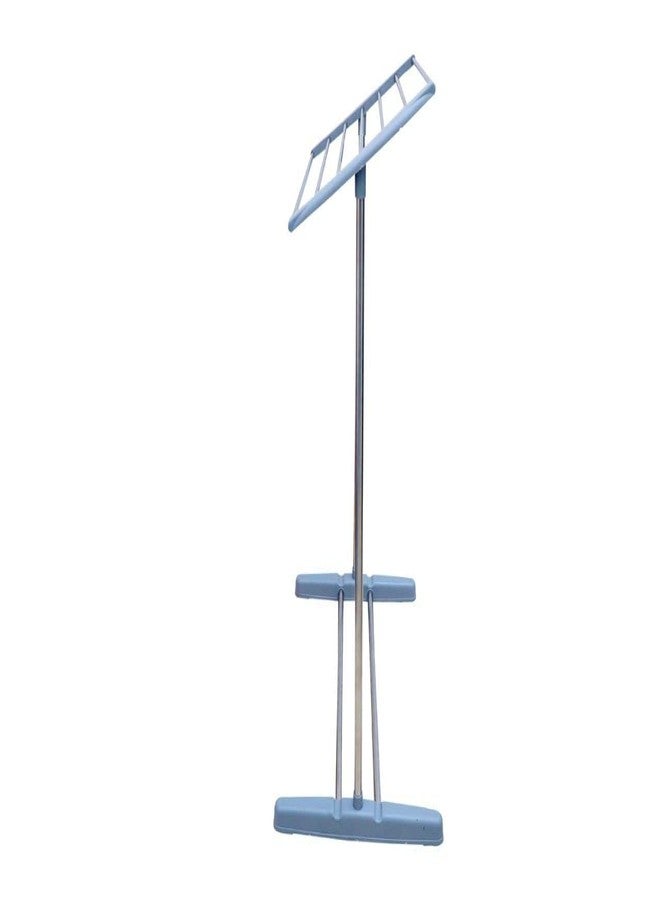 Sevia Multi-Functional Stainless Steel Mobile Towel Rack Mobile Foldable Balcony Towel Stand, Save Space Rack for Drying Holder, Floor-Standing Mini Cloth Rack, Indoor and Outdoor (Multicolor) - Image 5