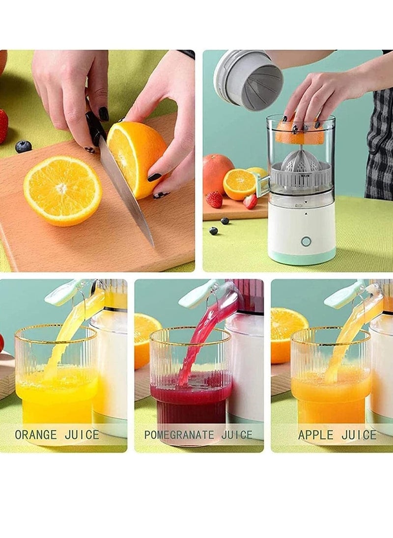 Citrus Juicer, Electric Orange Squeezer with Powerful Motor and USB Charging Cable, Juicer Extractor, Lime Juicer, Suitable for Orange, Citrus, Apple