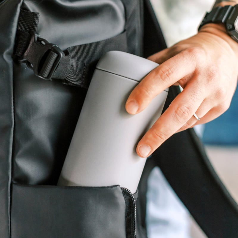 Fellow 12 oz Carter Move Travel Mug - Vacuum-Insulated Stainless Steel Travel Coffee Mug - Coffee Tumbler with Ceramic Interior and Splash Guard - Matte Grey - Image 2