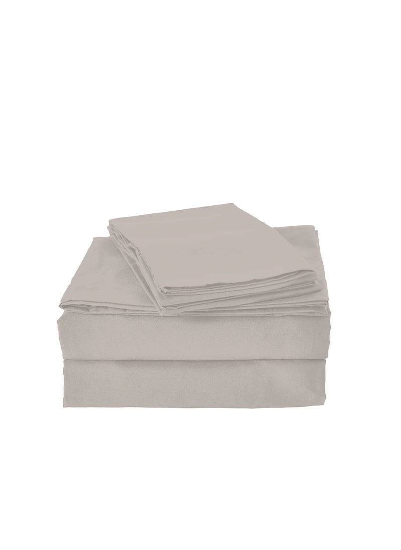 DrSleeep DrSleeep 3-Piece Fitted Sheet + 2 pillow case 100% Viscose Derived from Bamboo Queen Oat  - Image 4