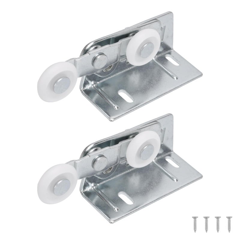 Lashow Twin Pocket Door Roller,Top Mount Pocket Door Rollers, 7/8 Inch Wheels, Alloy Steel, Fits Cox Doors - Image 1