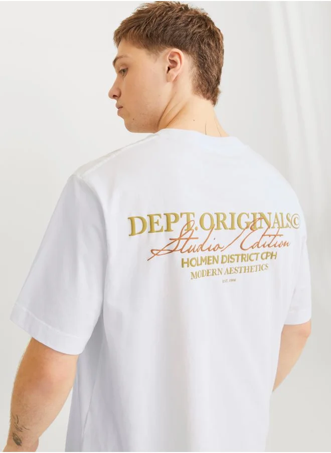 JACK & JONES Jack & Jones Slogan Print Crew Neck T-Shirt