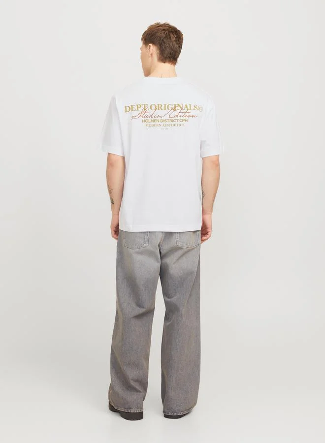 JACK & JONES Jack & Jones Slogan Print Crew Neck T-Shirt