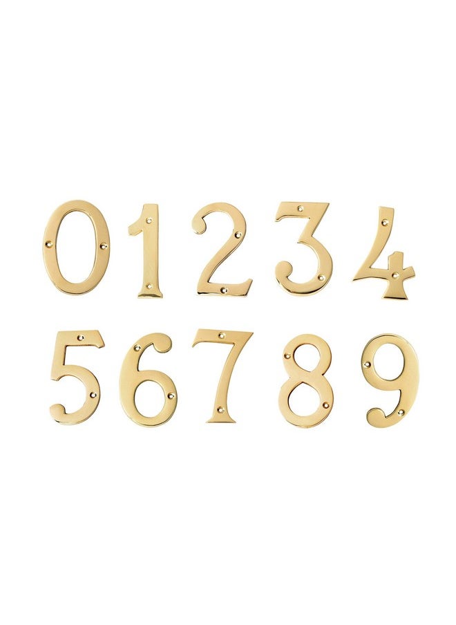 ESPLANADE ESPLANADE Brass House Hotel Door Number 4 Inch - No 4 (Four)  - Image 2