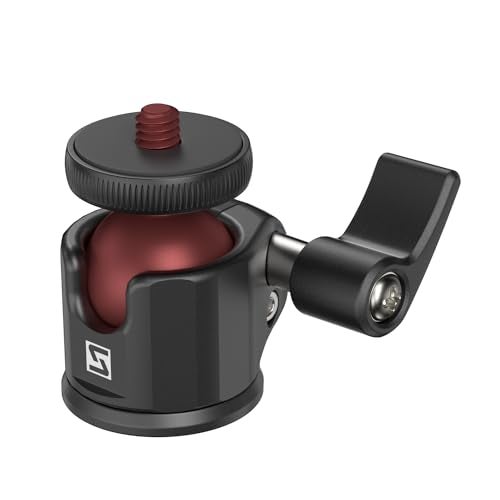 SIOTI Mini Ball Head Mount Adapter, Compatible with Monopod/Digital Card Camera/Microphone/Smart Phone/Action Camera/Flash/LCD (UM18) - Image 1